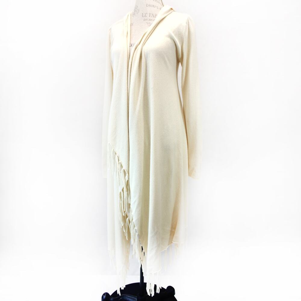 Acrobat Maxi Milk Cardigan Sweater Hoodie Free-Spirited Bohemian Fringe O/S